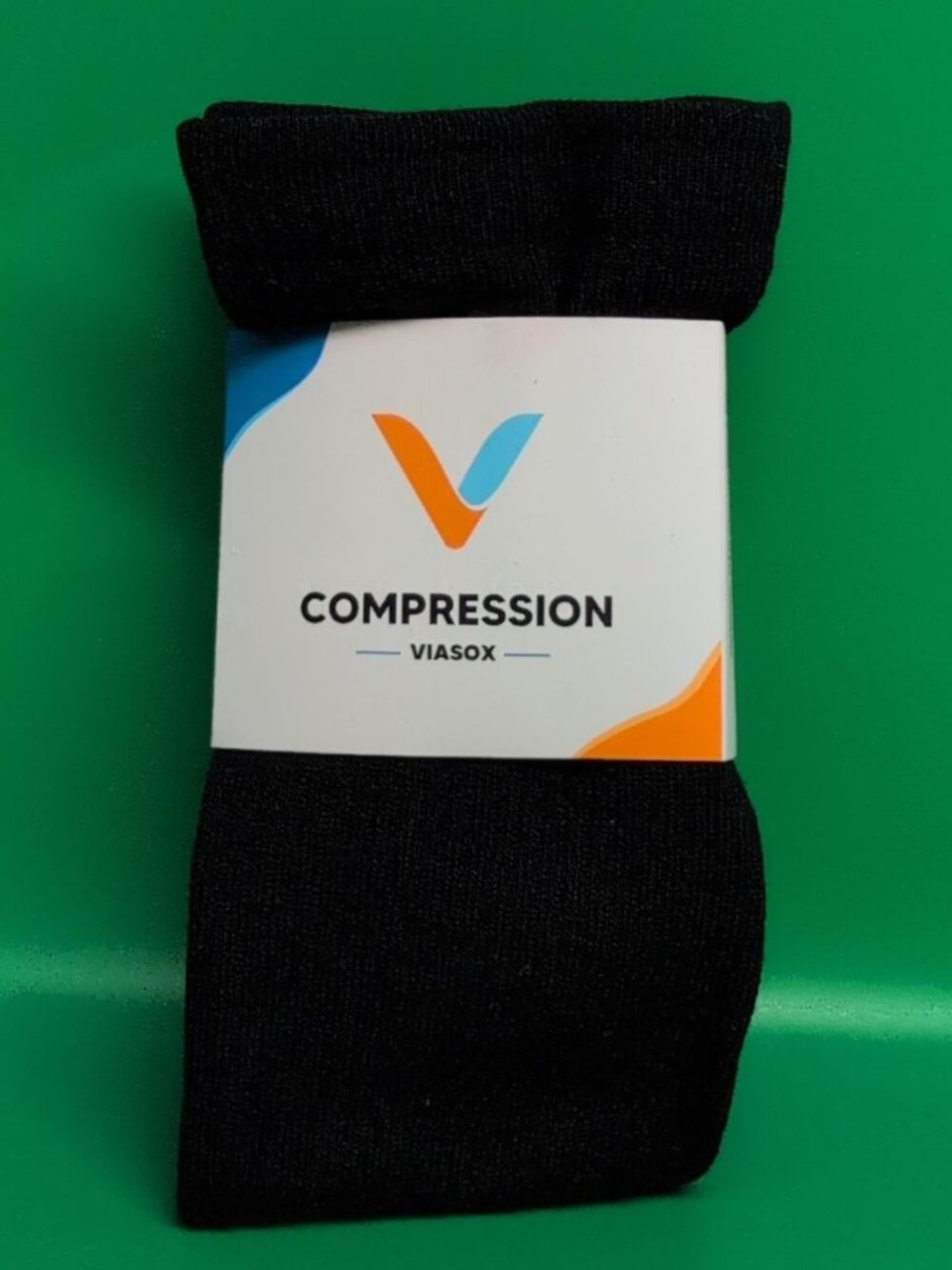 Viasox Compression Knee High Men's Socks Large Black